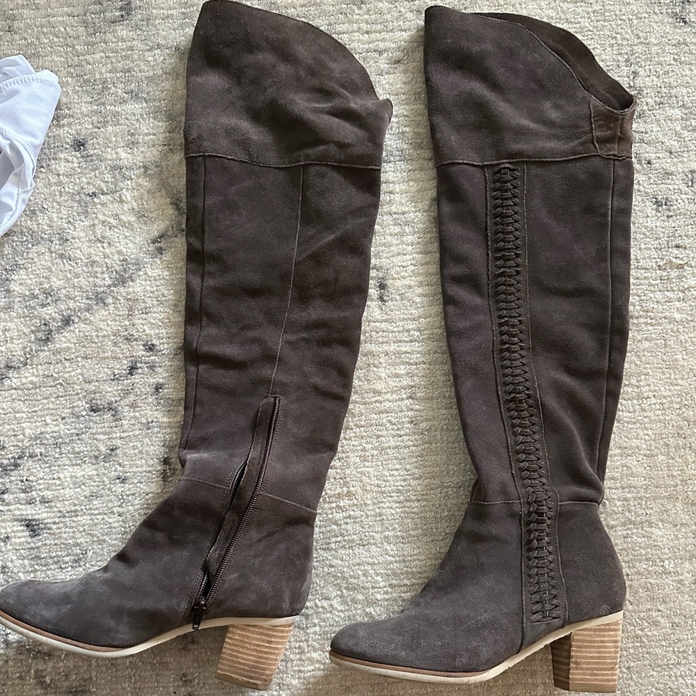 Suede over the knee boots
